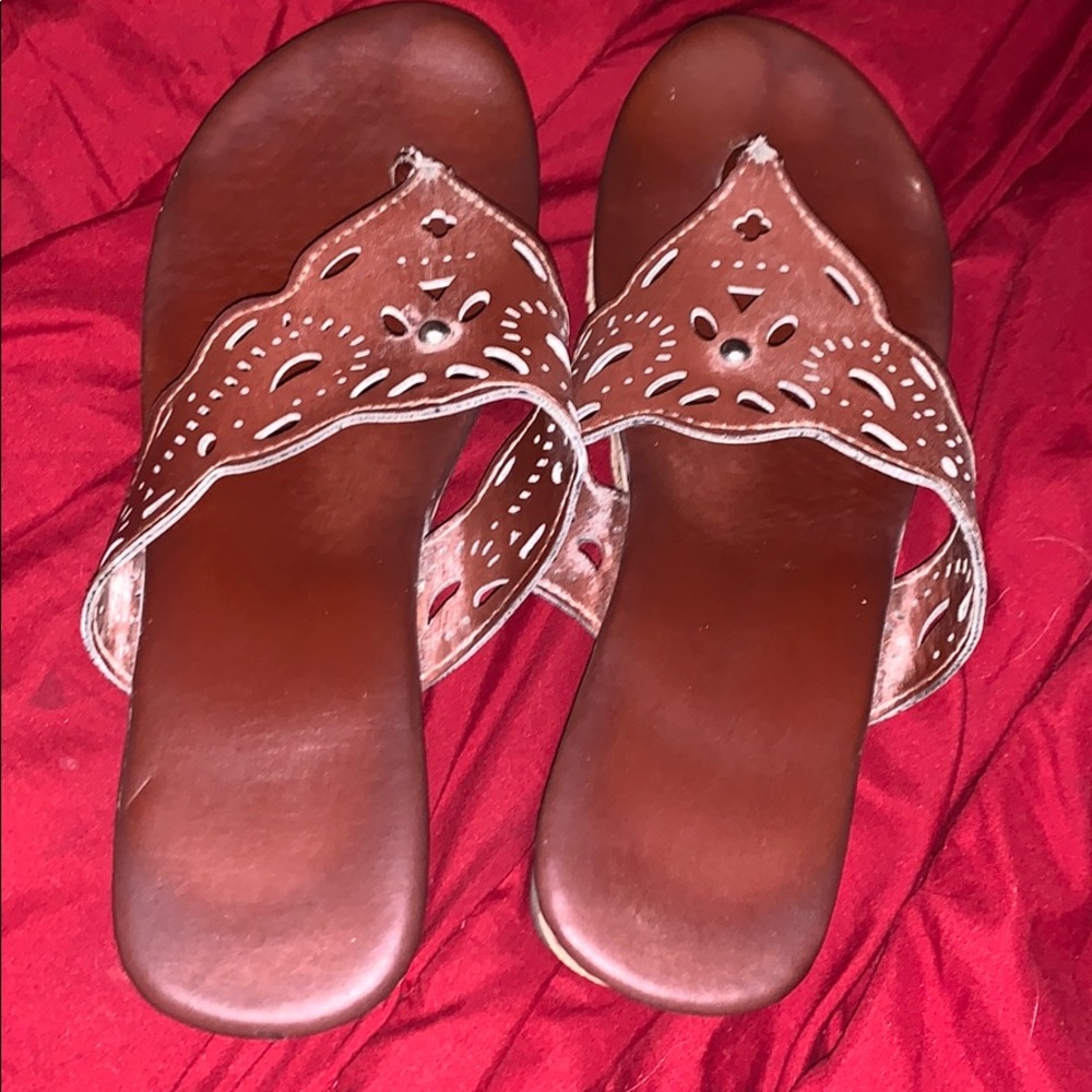 Two inch wedge sandle heels